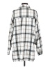 AEMI+CO Plaid Silver 3/4 Sleeve Blouse Size S - photo 2