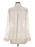 Express Metallic Ivory Long Sleeve Blouse Size M - photo 2