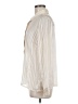 Express Metallic Ivory Long Sleeve Blouse Size M - photo 5