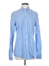 J. McLaughlin Checkered-gingham Blue Long Sleeve Button-Down Shirt Size S - photo 1