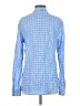J. McLaughlin Checkered-gingham Blue Long Sleeve Button-Down Shirt Size S - photo 2