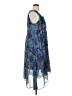 Chaps 100% Polyester Paisley Blue Cocktail Dress Size 16W - photo 4