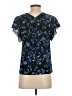 Rebecca Taylor Blue Short Sleeve Blouse Size 0 - photo 2