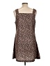 Unbranded 100% Polyester Animal Print Brown Casual Dress Size L - photo 2