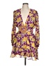 o.p.t 100% Polyester Floral Purple Cocktail Dress Size L - photo 1