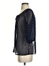 Umgee 100% Polyester Print Blue Black 3/4 Sleeve Blouse Size S - photo 5