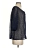 Umgee 100% Polyester Print Blue Black 3/4 Sleeve Blouse Size S - photo 4