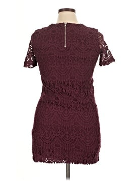 chinese dress ladies Edith Burgundy Lace Mini Dress