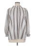 Unbranded Stripes Gray 3/4 Sleeve Blouse Size M - photo 1