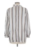 Unbranded Stripes Gray 3/4 Sleeve Blouse Size M - photo 2