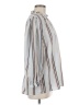 Unbranded Stripes Gray 3/4 Sleeve Blouse Size M - photo 4