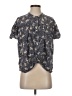 Mystree Floral Gray Short Sleeve Blouse Size S - photo 1