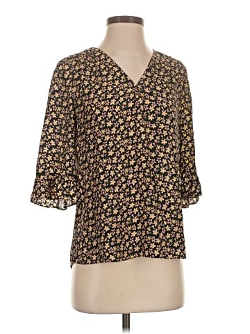 Rebecca Taylor 3/4 Sleeve Silk Top (view 1)