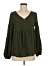 Shein 100% Polyester Green Long Sleeve Blouse Size 6 - photo 1