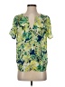 Collective Concepts 100% Polyester Green Short Sleeve Blouse Size S - photo 1