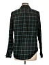 Old Navy 100% Cotton Plaid Green Long Sleeve Button-Down Shirt Size L - photo 2