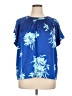 Liz Claiborne 100% Polyester Blue Short Sleeve Blouse Size XL - photo 1