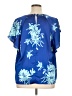 Liz Claiborne 100% Polyester Blue Short Sleeve Blouse Size XL - photo 2