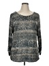 Kim Rogers Animal Print Gray Pullover Sweater Size XL - photo 1