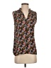 Ann Taylor LOFT Floral Black Sleeveless Blouse Size XS (estimated) - photo 1