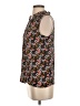 Ann Taylor LOFT Floral Black Sleeveless Blouse Size XS (estimated) - photo 5