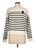 Maje Stripes Ivory Pullover Sweater Size Lg (3) - photo 1