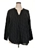 Old Navy Polka Dots Black Long Sleeve Blouse Size XXL - photo 1