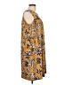 Robert Louis Print Yellow Casual Dress Size L - photo 4