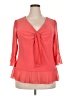 Fashion Bug Orange 3/4 Sleeve Blouse Size 18 - 20 - photo 1