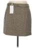 MNG Houndstooth Brown Casual Skirt Size S - photo 2