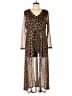 Crazy Train Animal Print Brown Jumpsuit Size S - photo 1