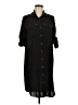 Calvin Klein Black 3/4 Sleeve Button-Down Shirt Size 8 - photo 1