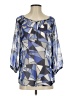 Banana Republic 100% Polyester Blue 3/4 Sleeve Blouse Size S - photo 1