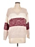 BLOOMCHIC 100% Acrylic Color Block Burgundy Pullover Sweater Size 12 - photo 1
