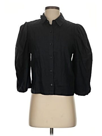 DKNY 3/4 Sleeve Button-Down Shirt (view 1)