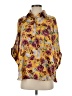Emily Wonder 100% Polyester Floral Yellow 3/4 Sleeve Blouse Size S - photo 1