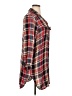 Indigo Thread Co. 100% Rayon Plaid Red 3/4 Sleeve Button-Down Shirt Size XL - photo 4