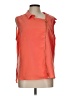 Calvin Klein 100% Polyester Orange Sleeveless Blouse Size L (estimated) - photo 1