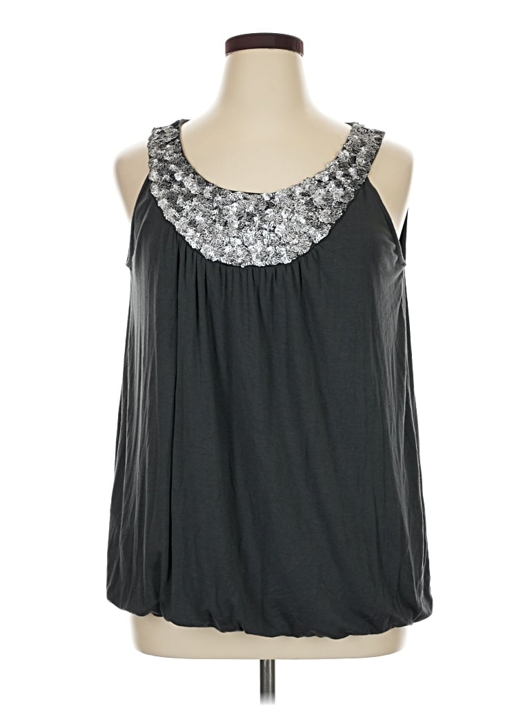 Pre-owned Alfani Sleeveless Blouse In Silver