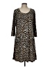Chico's Animal Print Brown Casual Dress Size Lg (2) - photo 1