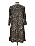 Chico's Animal Print Brown Casual Dress Size Lg (2) - photo 2