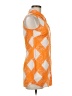Boden 100% Cotton Argyle Orange Sleeveless Button-Down Shirt Size 6L - photo 4