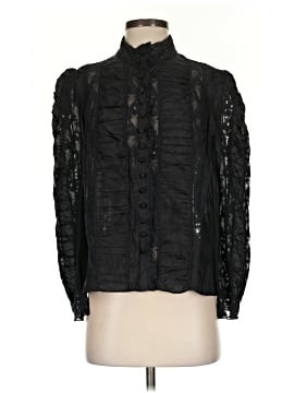 Love Shack Fancy Long Sleeve Silk Top