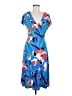 Sigrid Olsen Print Blue Casual Dress Size M - photo 1