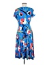 Sigrid Olsen Print Blue Casual Dress Size M - photo 2