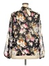 Shein Floral Black Long Sleeve Blouse Size 2X - photo 2