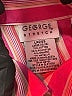 George Stripes Pink 3/4 Sleeve Button-Down Shirt Size L - photo 7