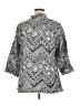 Saint Tropez West 100% Linen Paisley Silver 3/4 Sleeve Button-Down Shirt Size 1X - photo 2