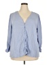 Lands' End Blue 3/4 Sleeve Blouse Size 2X - photo 1