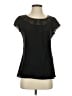 Molly 100% Silk Black Short Sleeve Silk Top Size XS - photo 1